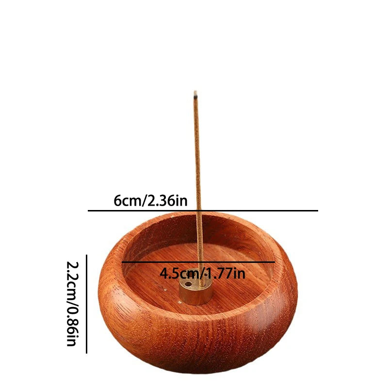Wooden Incense Holder Ash Catcher | Bowl Shape Incense Burner additional angle