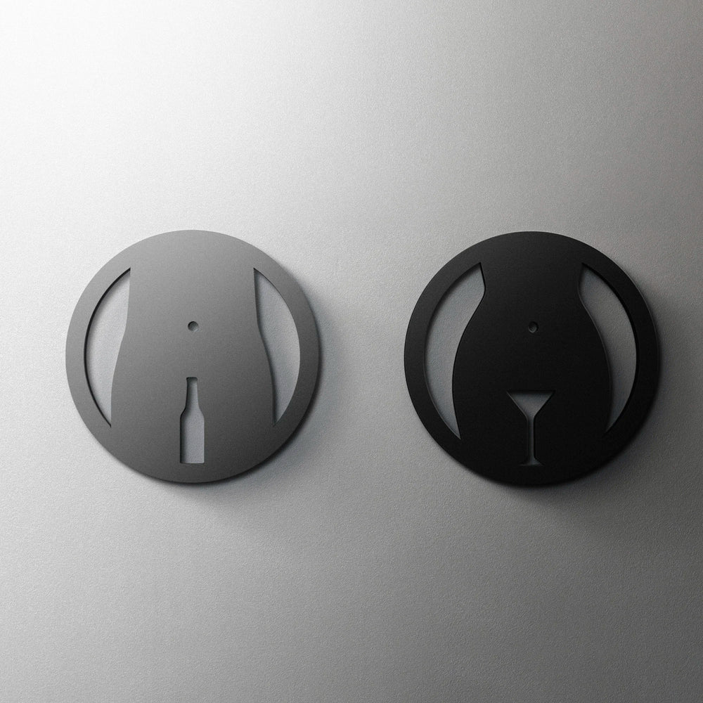 CIFBUY Acrylic 3D WC Toilet Door Sign Modern Self-Adhesive Salon Restaurant Hotel M additional angle