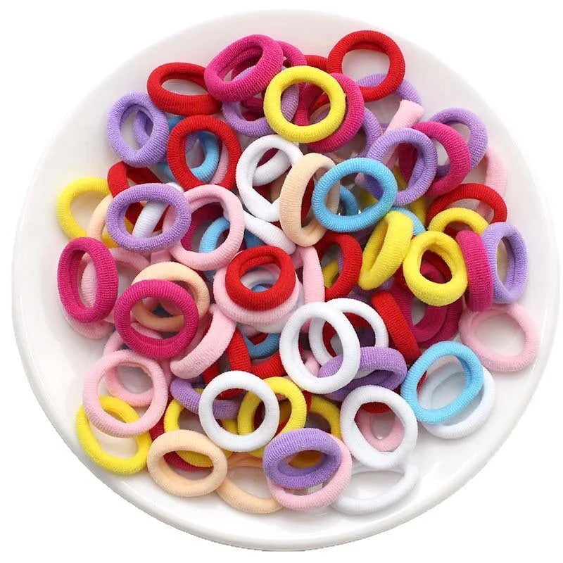 Colorful Basic Hair Ties Scrunchie Rubber Band Ponytail Hold Fashion Hair Accessories lifestyle view
