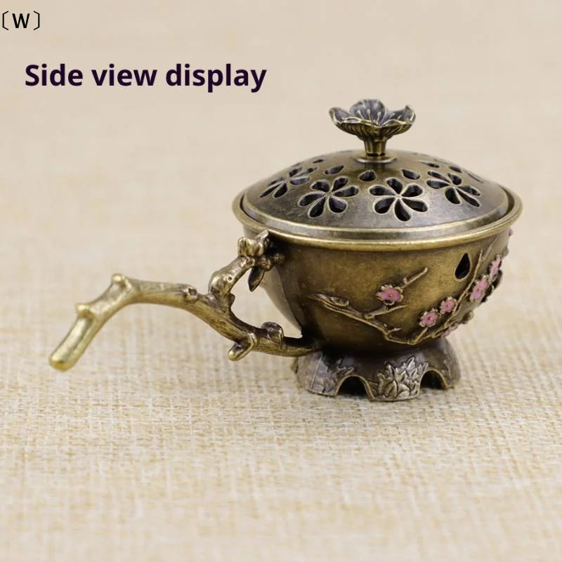Handheld Plum Blossom Incense Burner | Retro Hollow Out Incense Stick Holder with Han lifestyle view