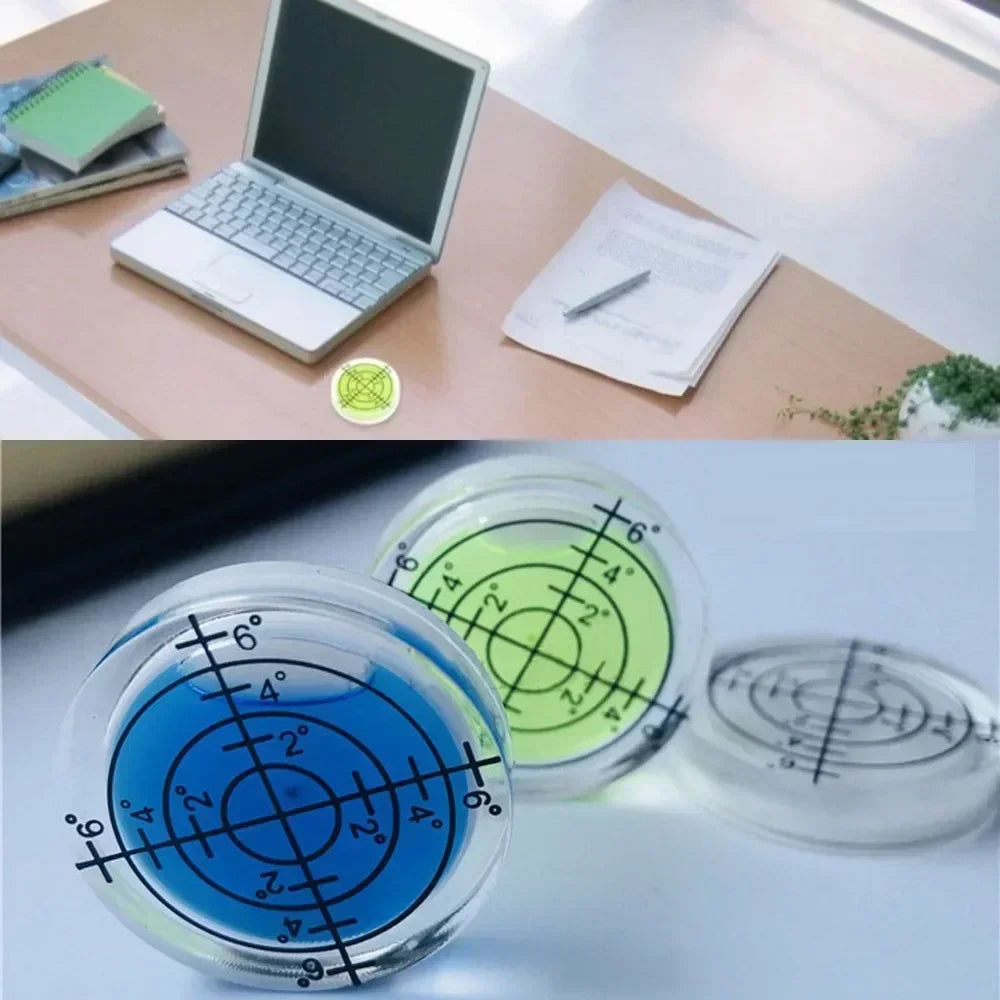 1pc Spirit Level Bubble Mini Round Bullseye Leveller | High Precision Horizontal Measu close-up view