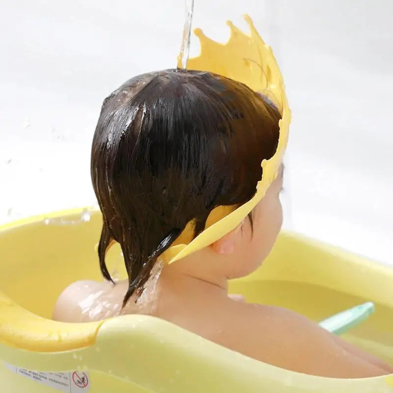 1Pc Crown Adjustable Baby Shower Cap Bath Wash Hair Shield Hat Protect Children Waterproof Prevent Water Into Ear for Kids