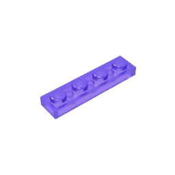 Gobricks GDS-504 Plate 1 x 4 | Compatible Building Block Pieces lifestyle view