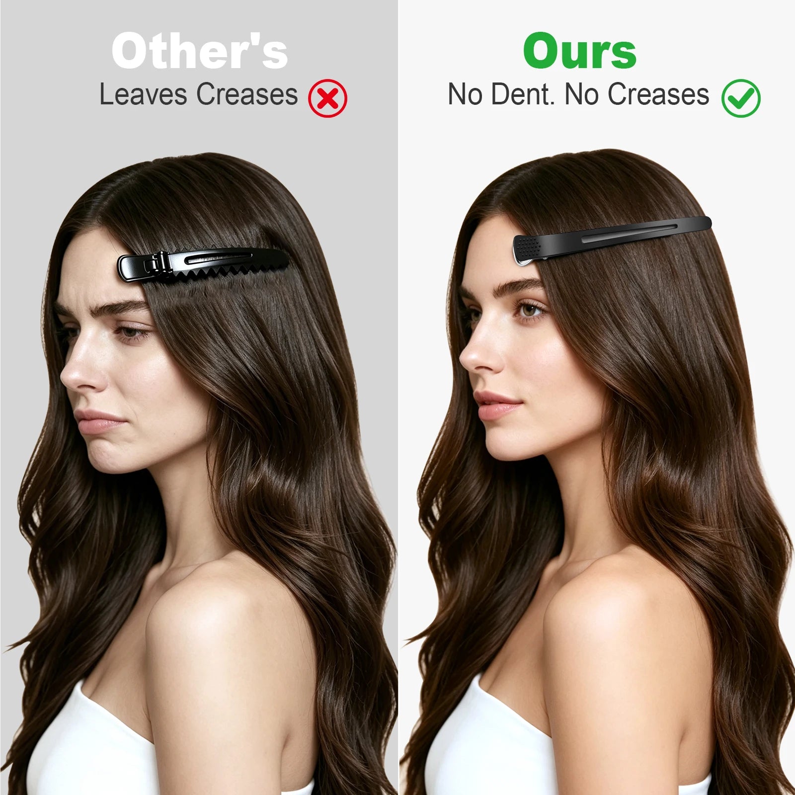 Duckbill Alligator Hair Clips for Hairdressing and Styling close-up view