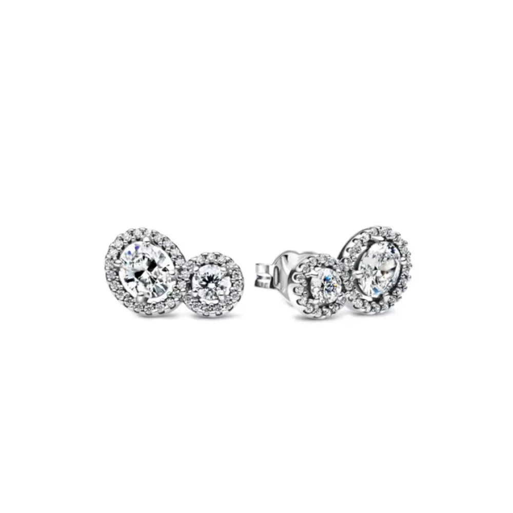 925 Silver Heart and Butterfly Stud Earrings | Elegant Fine Jewelry Gift for Women detail view