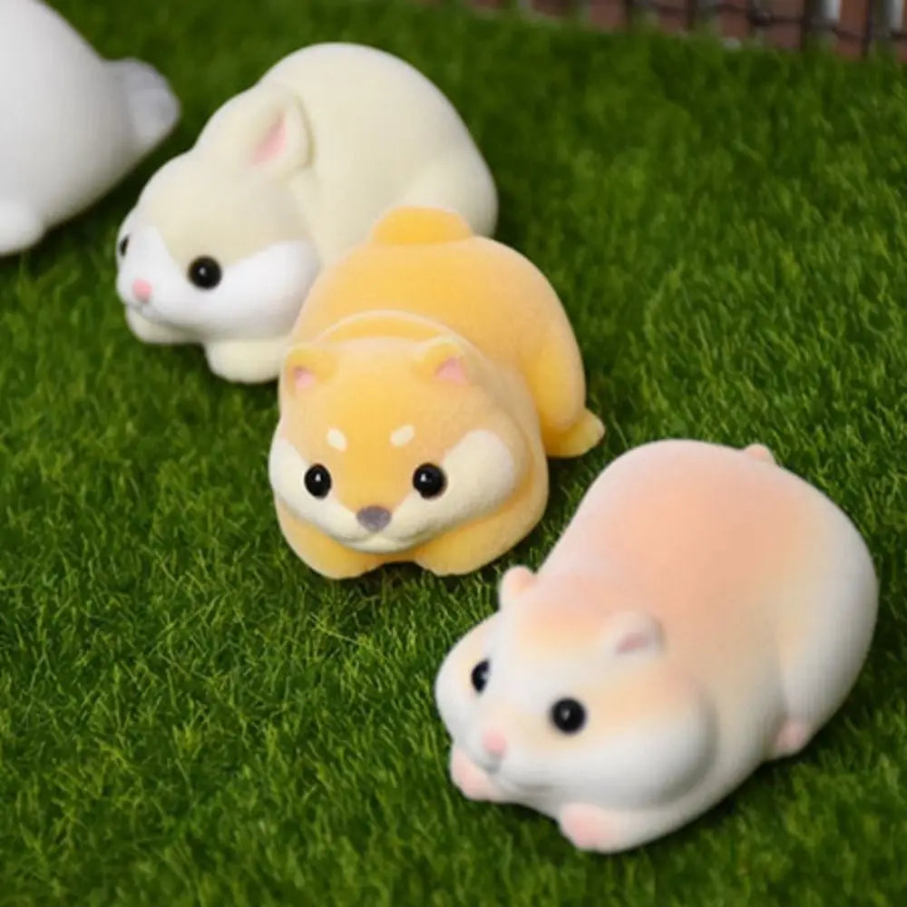 Chubby Hamster Penguin Squeeze Toy Flocked Seal Bunny Animal Figure Stress Relief Toy lifestyle view