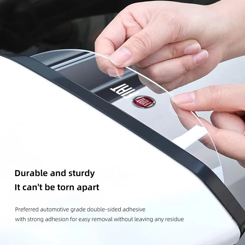 2Pcs Car Rearview Mirror Rain Shield Rain Eyebrow Cover for Fiat Abarth 500e Panda additional angle