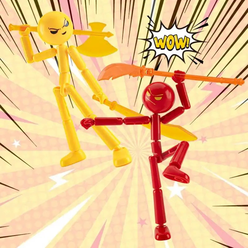 Movable Stickman Action Figure | DIY 3D Printed Robot Toy lifestyle view