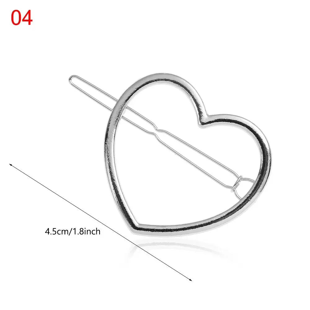1PC Geometric Ponytail Hairpins Bobby Pins Knot Hair Clip Star Heart Barrettes Meta additional angle