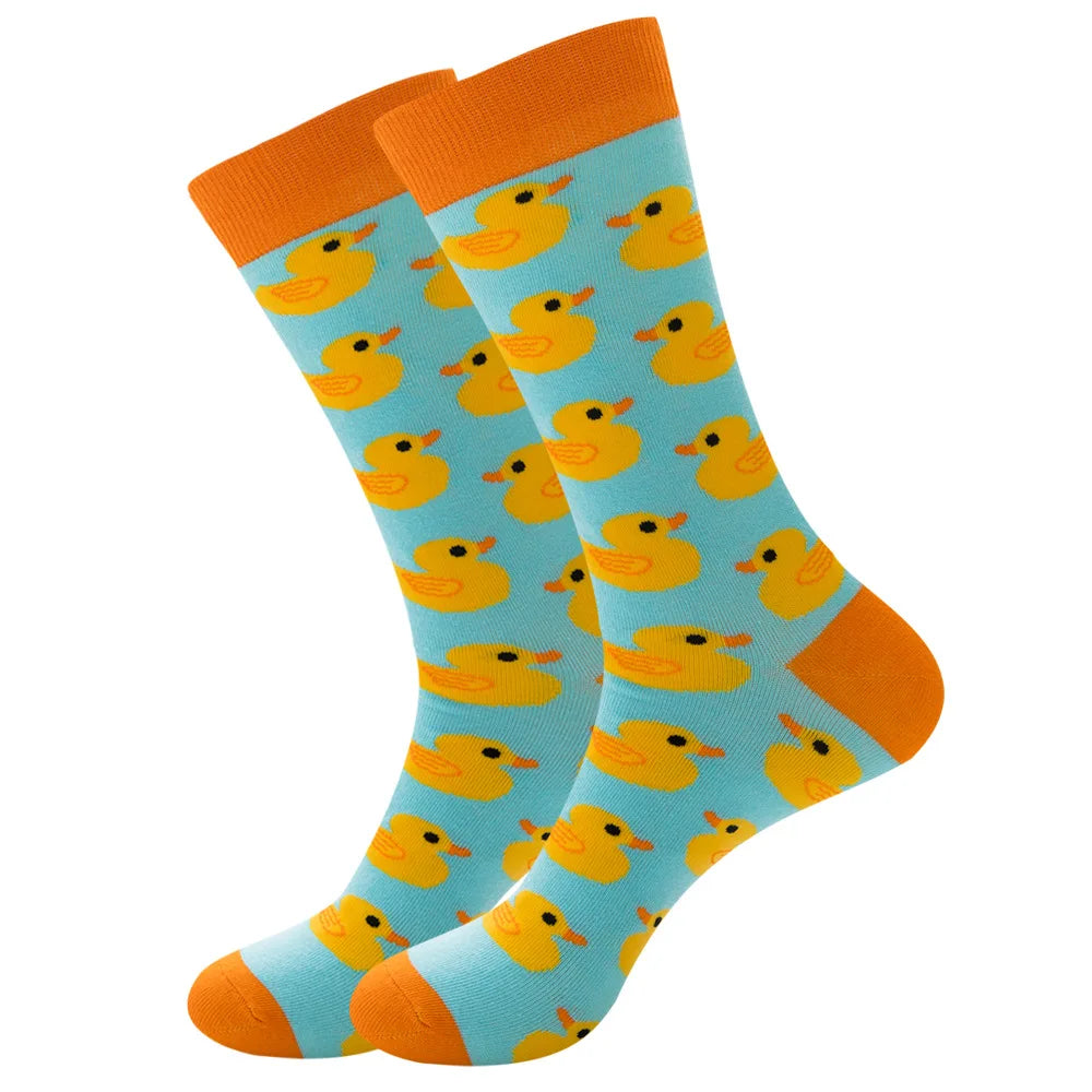 Sock Combed Cotton Funny Men's Big Size Crew Harajuku Hip Hop Thick Long Socks