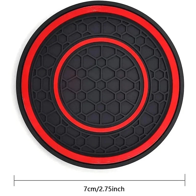 New 2-piece Anti Slip Mat Car Coaster Durable Car Cup Holder Coaster Universal Dust-proof Protection for Car Interior