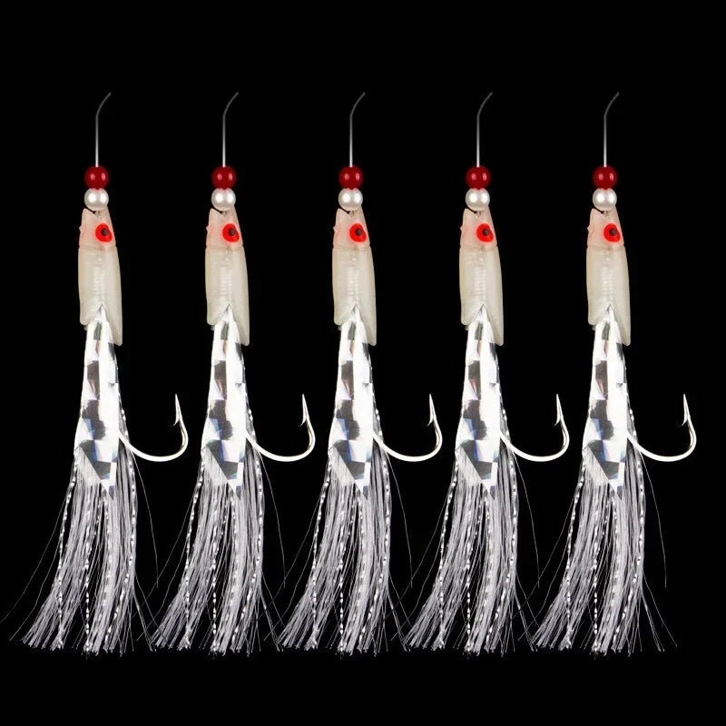 5 Pcs/Set Multi-Color Soft Silverskin Fishing Lure Set Imitation Fish Shrimp Bait wit alternate view