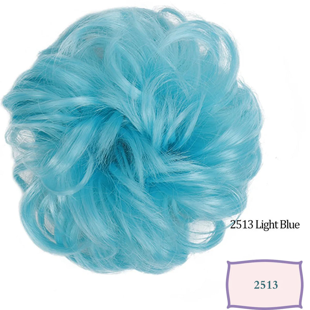 Synthetic Messy Hair Bun Chignon Scrunchies Fake Hair Band Braid Elastic Hairpiece Ta lifestyle view