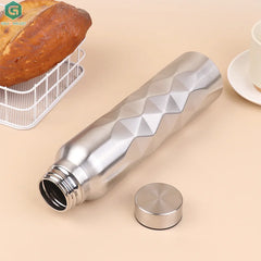 1000ML Metal Flask Drinkware Camping Sports Gym Single-Wall Stainless Water Bottle Leak- detail view
