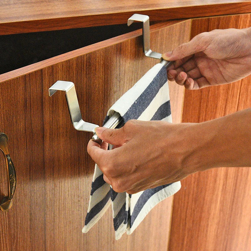 Stainless Steel Towel Rack | Kitchen and Bathroom Under Sink Organizer lifestyle view
