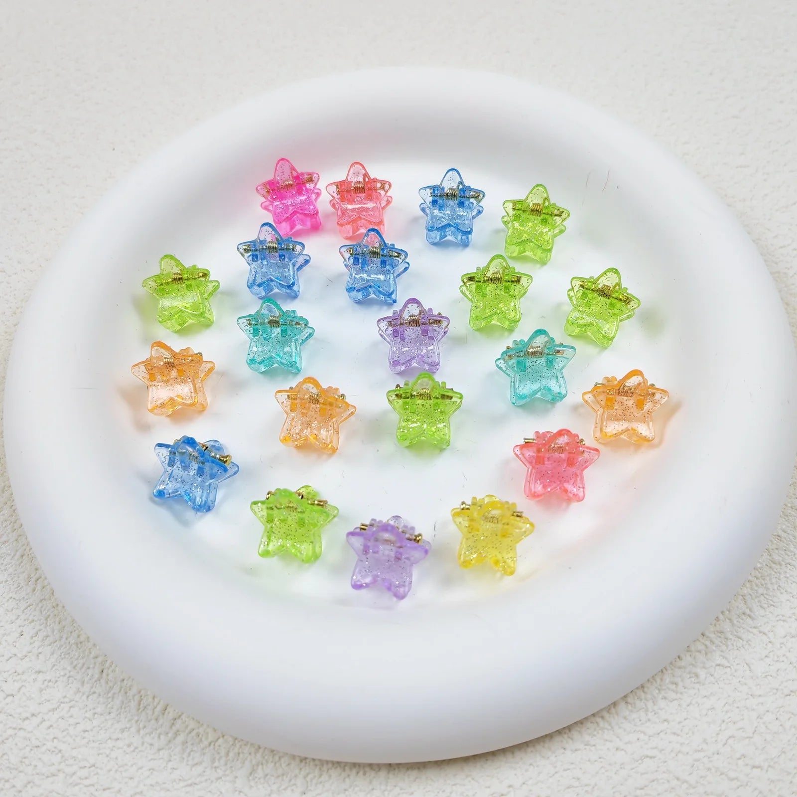 Macaron Color Flower Hair Clips Tiny Claw Clips Sweet Hairpins for Children Girls Fashion Hair Accessories