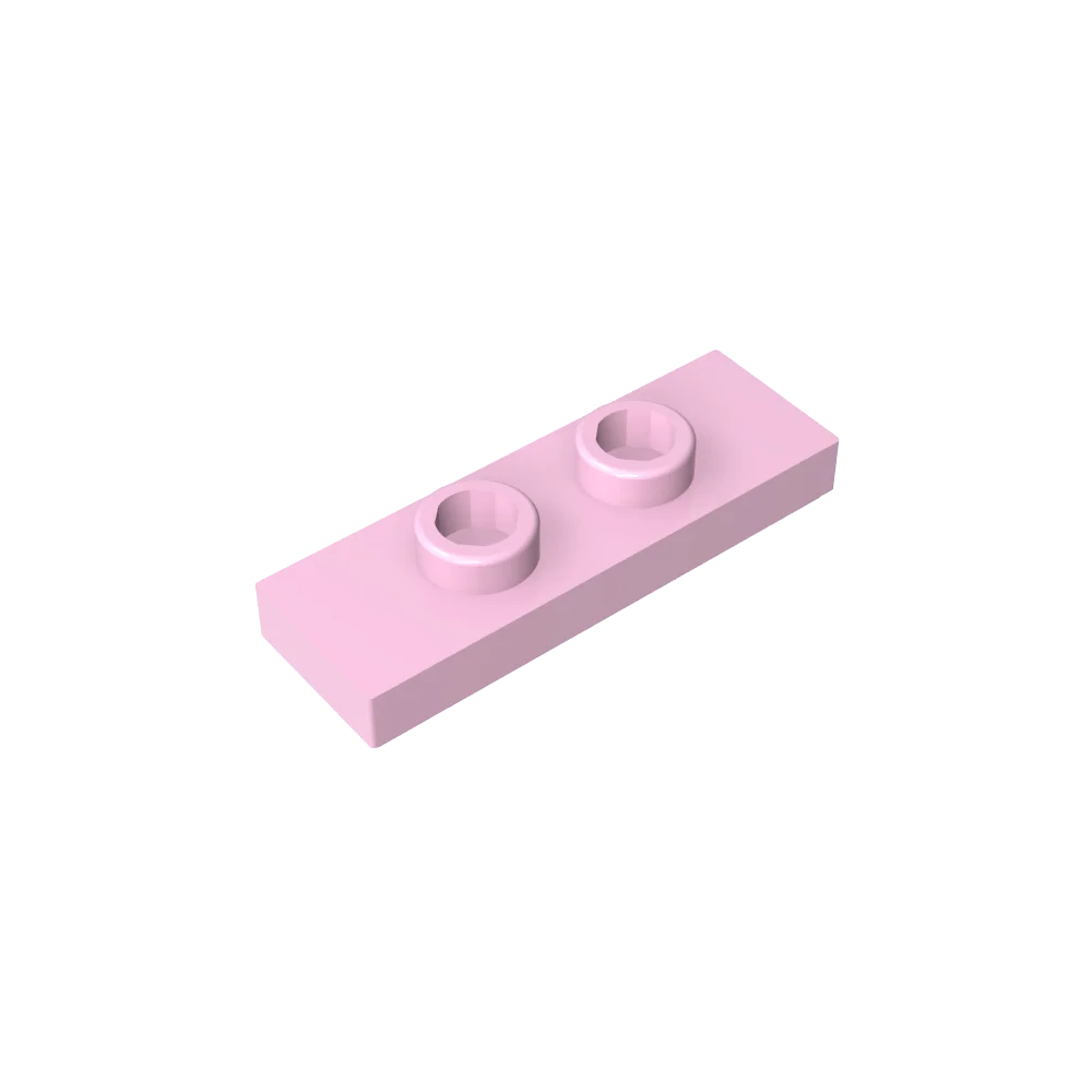 Gobricks GDS-1504 Plate, Modified 1 x 3 with 2 Studs (Double Jumper) | Compatible Buil close-up view