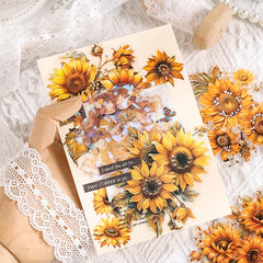 Mr. Paper, 6 Styles, 10pcs/pack, Dreamy Simulation Flower Stickers,Scrapbook Collage, close-up view