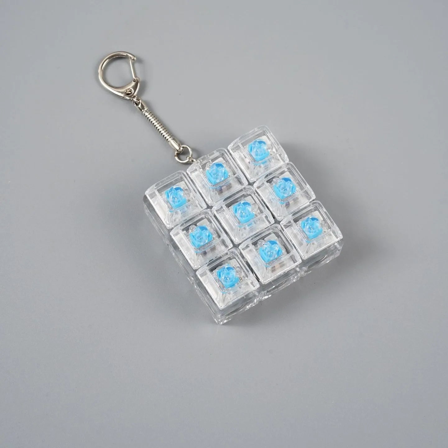 LED Light Keyboard Keychain Fidget Toy Clickable Button Stress Relief Portable Desk A alternate view