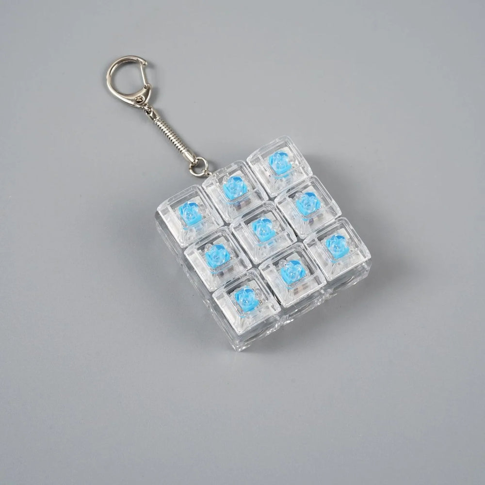 LED Light Keyboard Keychain Fidget Toy Clickable Button Stress Relief Portable Desk A alternate view