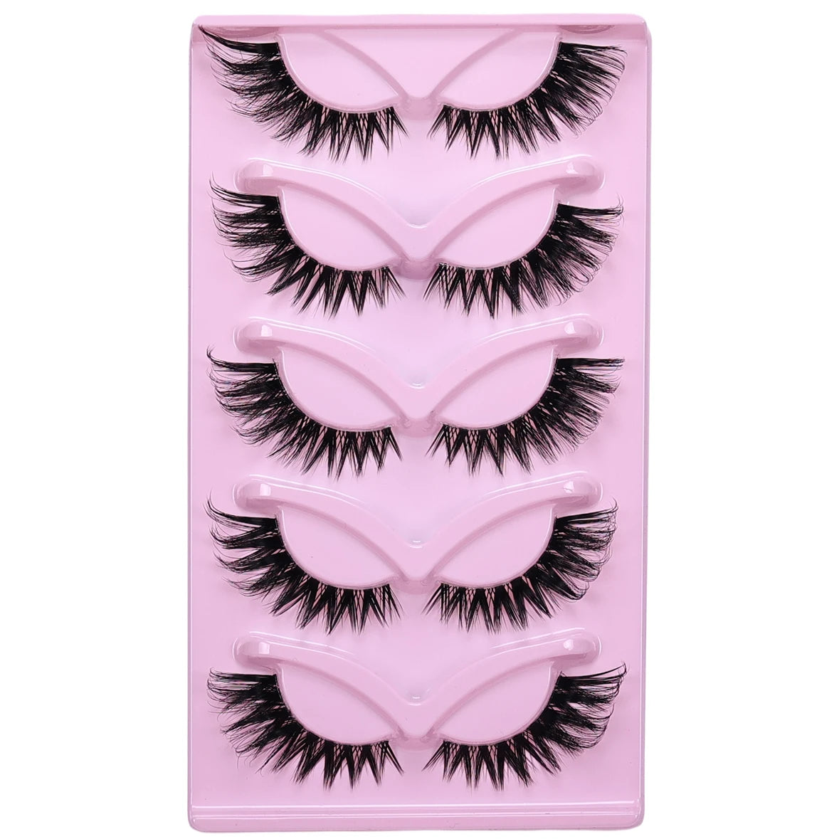 5 Pairs Cat Eye False Eyelashes Eye End Lengthening Long Curling Thick Fluffy All-match Comfortable Fake False Eyelashes