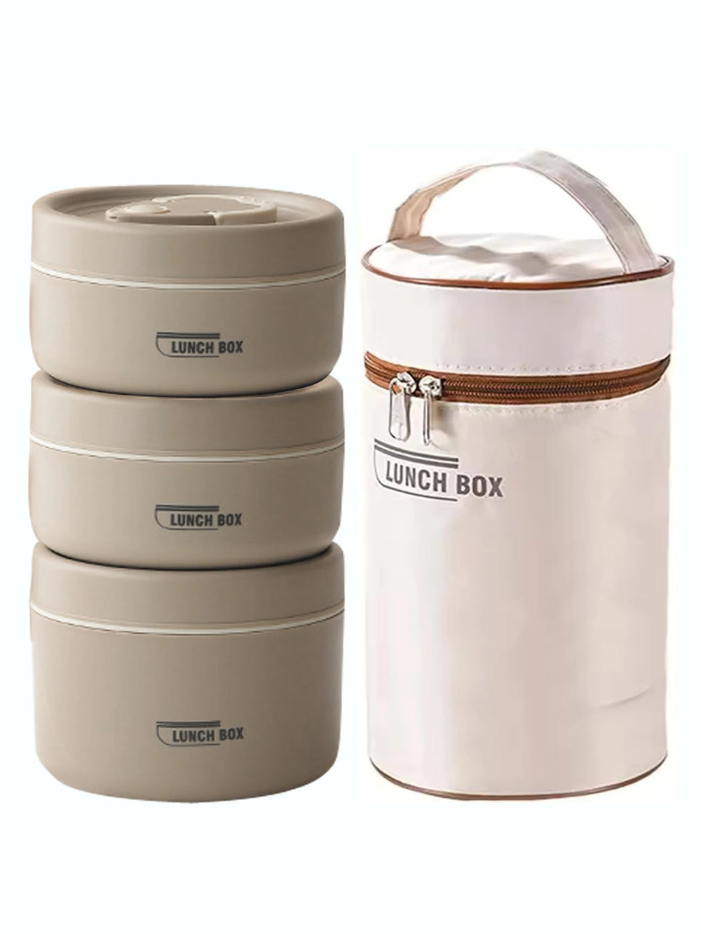 Portable Insulated Food Lunch Container | Thermal Lunch Box with Stackable Bowls detail view