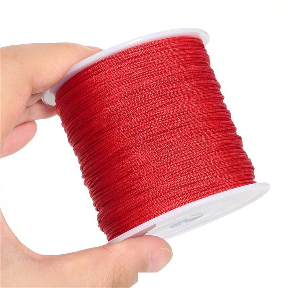 50Yds 0.8mm Crafts Nylon Cord For Jewelry Making Braided Nylon Satin String for Brace alternate view