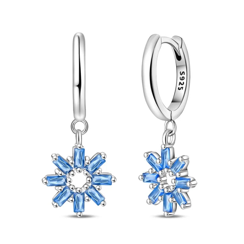 Silver Wine Cup Butterfly Women Earrings Brilliant Wedding Engagement Star Earrings Je close-up view