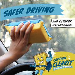 Large Size Super Absorbent Anti Fog Sponge, Suitable for Cars, Mirrors, Glass, Etc. - Easy to Clean,