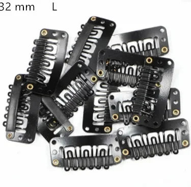 10 Pcs/set U 3.2cm 2.7cm Wig Clips Snap for Human Hair Extensions/Weaving Extensions Medium Professional Salon Accessories Clips