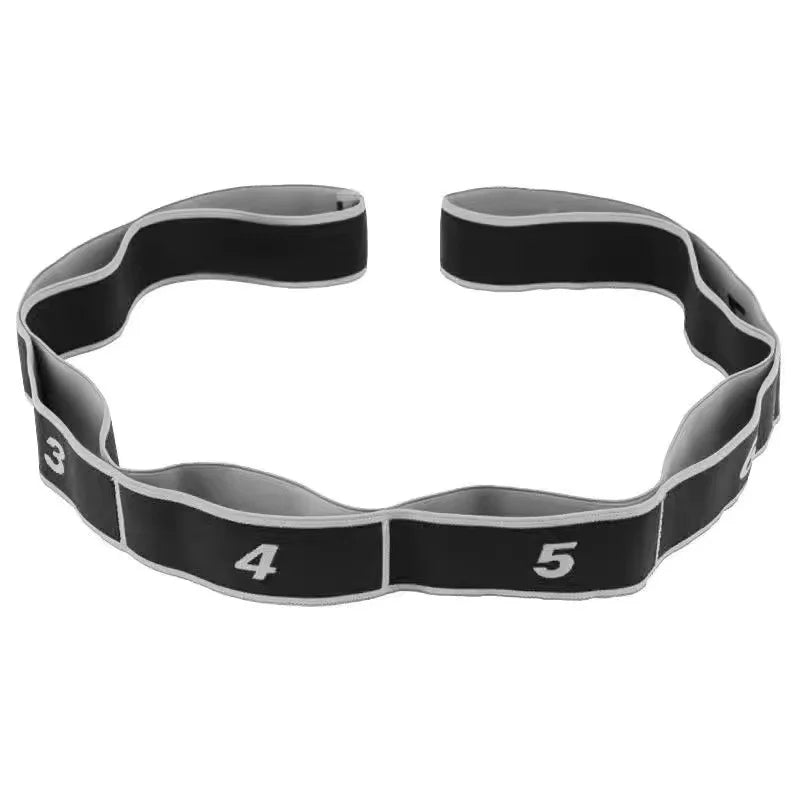 Yoga Stretch Resistance Band | Multi Loop Stretching Strap for Flexibility Training close-up view