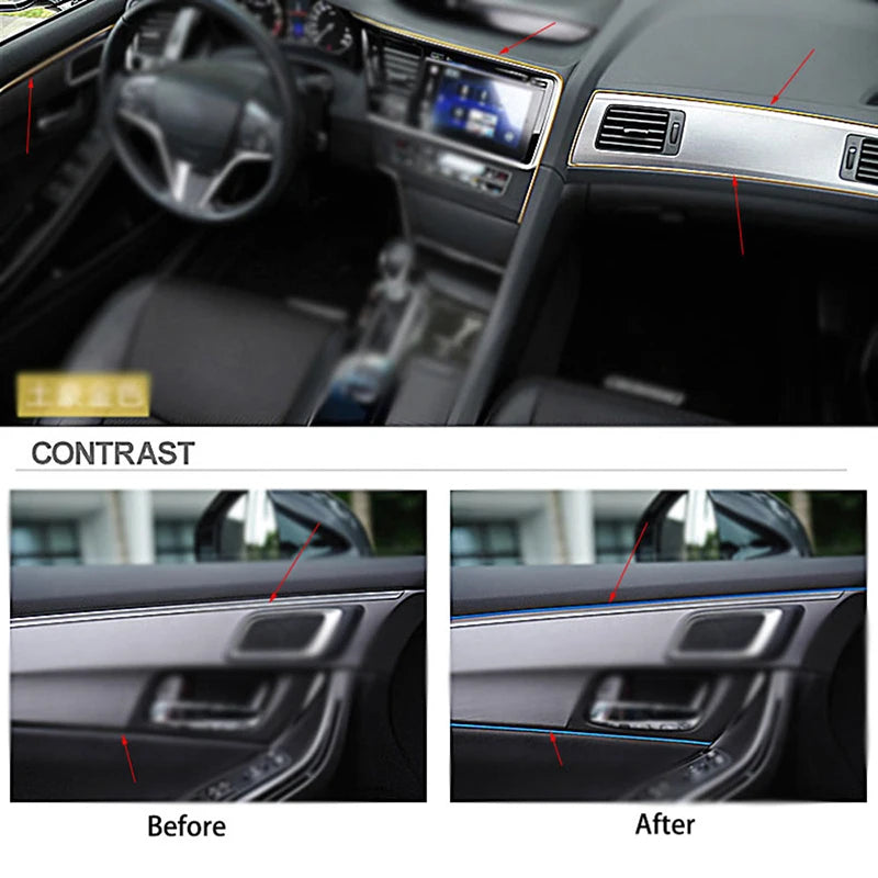 5M Car Dashboard Door Edge Insert Trim Interior Strip additional angle