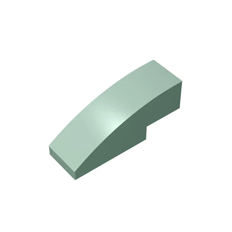 Gobricks GDS-657 Slope, Curved 3 x 1 | Compatible Building Block for Creative Construc close-up view