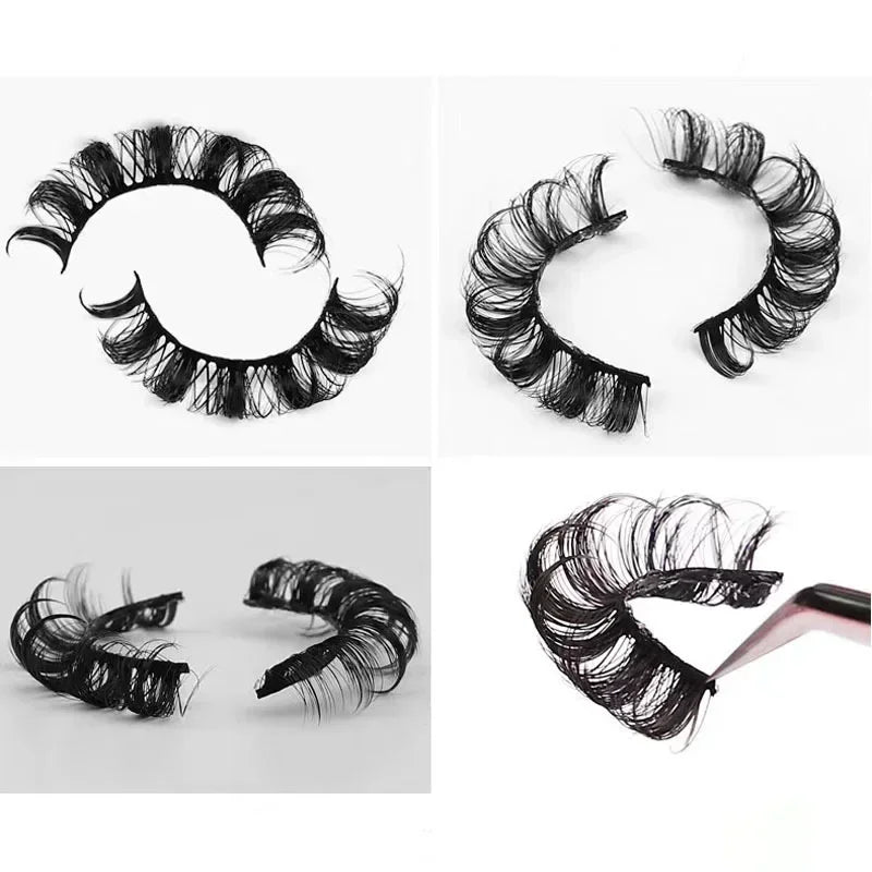 10Pairs 3D Mink Lashes Russian Strip Lash Dramatic False Eyelashes Faux Cils Makeup Fake detail view