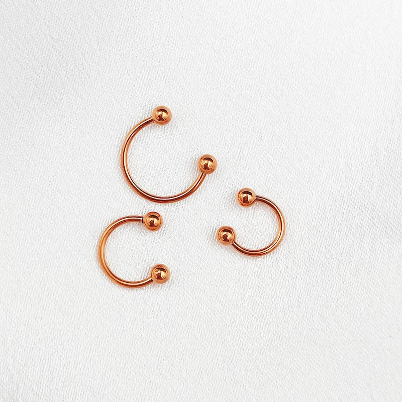 6PCS/Set Metal Horseshoe Fake Nose Ring C Clip BCR Septum Lip Stainless Steel Piercin lifestyle view