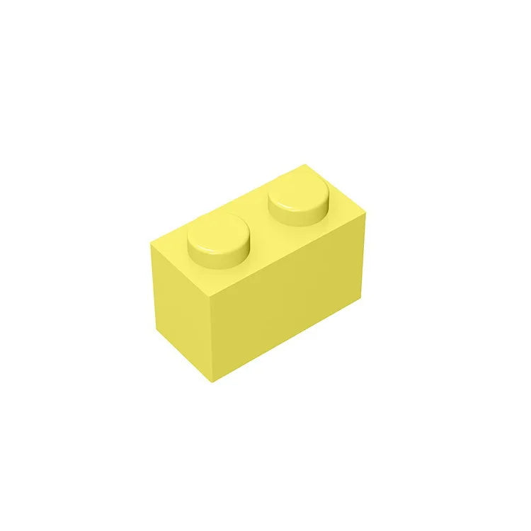 Educational Assemblage Gobricks Brick 1 x 2 without Bottom Tube | Compatible with Leg lifestyle view