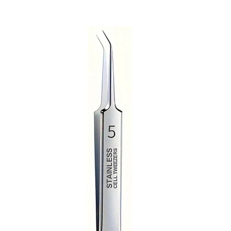 1/3pcs Extra Fine No. 5 Cellular Acne Blackhead Tweezers | Facial Beauty Tool for Skin close-up view