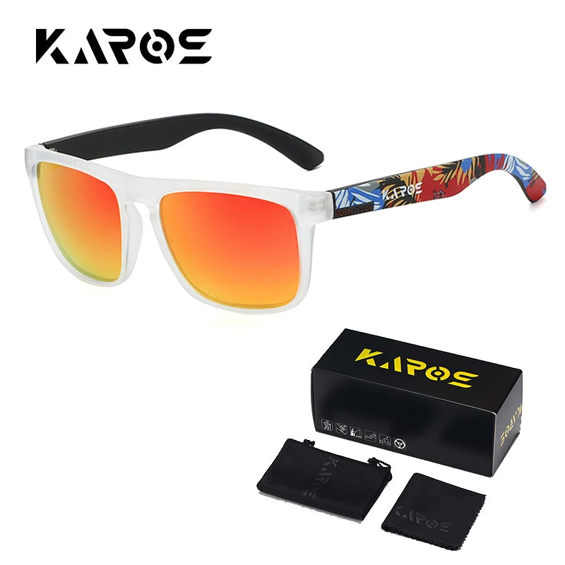 KAROS Polarized Sunglasses | UV400 Square Shades for Outdoor Sports detail view