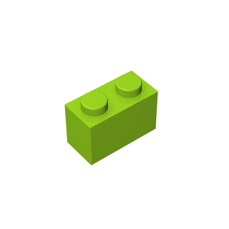 Educational Assemblage Gobricks Brick 1 x 2 without Bottom Tube | Compatible with L additional angle