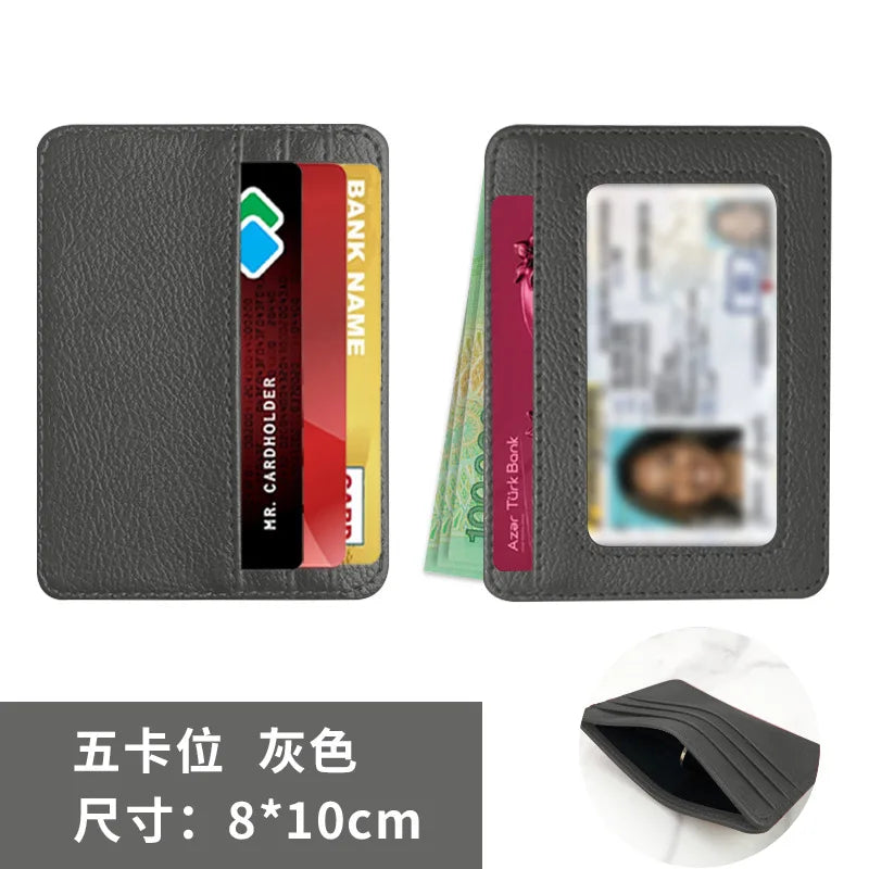 Thin PU Leather Mini Wallet | Slim Credit Card Holder for Men additional angle