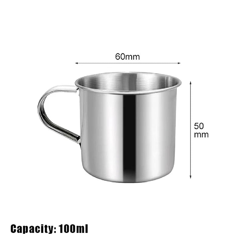 NEW! Stainless Steel Coffee Mug Camping Cup Portable Soup Mug For Travel Home Unbreak alternate view