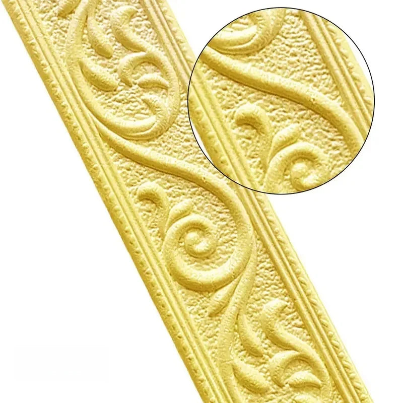 1Pc 230x6cm Fashion Self Adhesive Wall Sticker | Waterproof Thickened Border Strip close-up view