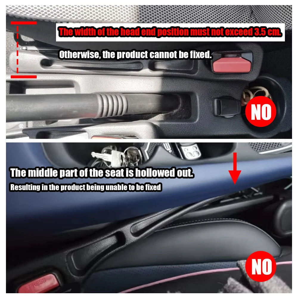 2pcs Car Seat Gap Filler, Dual Slot Design, Car Interior Accessories, Phone & Key Sto lifestyle view
