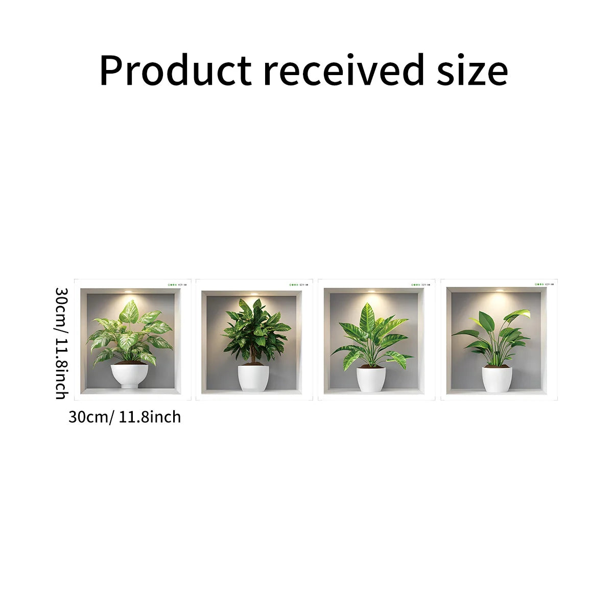 Green Plant Wall Stickers | Modern Home Decor Set detail view