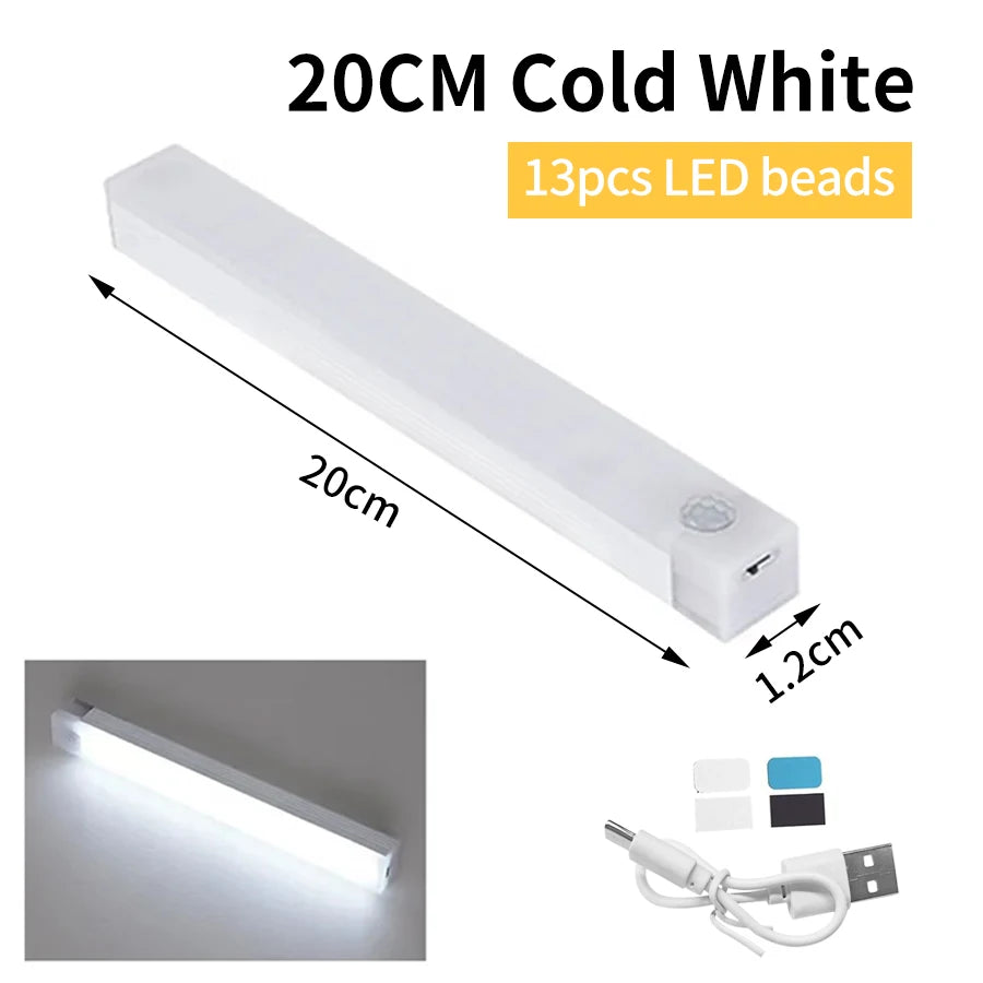 Rechargeable Motion Sensor LED Cabinet Light | Wireless Night Light for Kitchen, Stairca detail view
