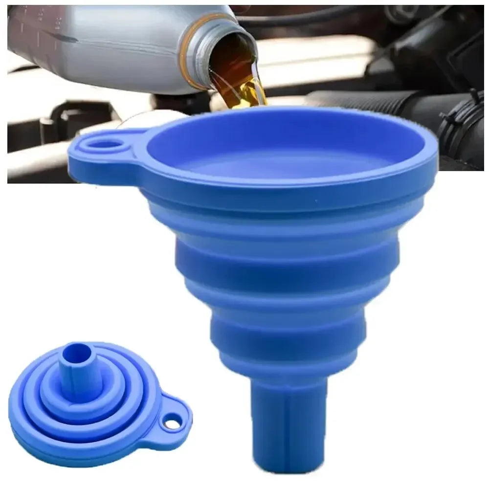 Car Long Stem Funnel Oil Fuel Filling Tools Anti-splash Plastic Oil Funnel Motorcycle lifestyle view