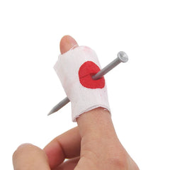 5Pcs Fool Toys Blood Prank Magic Prop Joke Fake Nail Through Finger Magic Funny Gadget close-up view