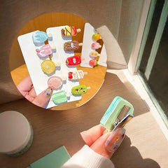 ✰✪10Pcs Hair Accessory Cute Mini Ice Cream Transparent Funny Hair Clip For Women Bangs And Hair Tidying Duckbill Clip