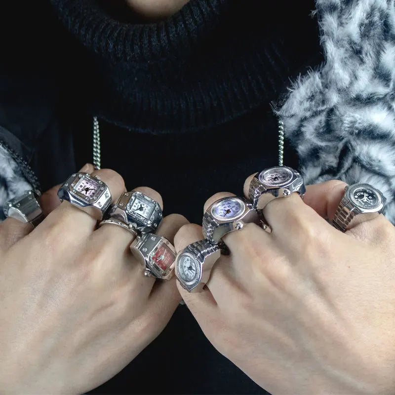 Roman Numeral Punk Gothic Finger Clock Jewelry