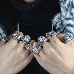 Roman Numeral Punk Gothic Finger Clock Jewelry